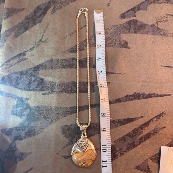 Picture Jasper silver necklace - Picture 5 of 11